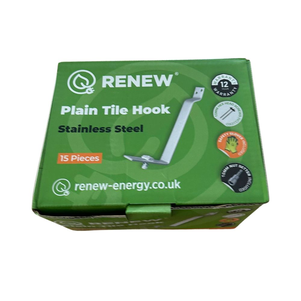 Fastensol - Plain Ttile Hooks Portrait (40mm x 15 Pieces)