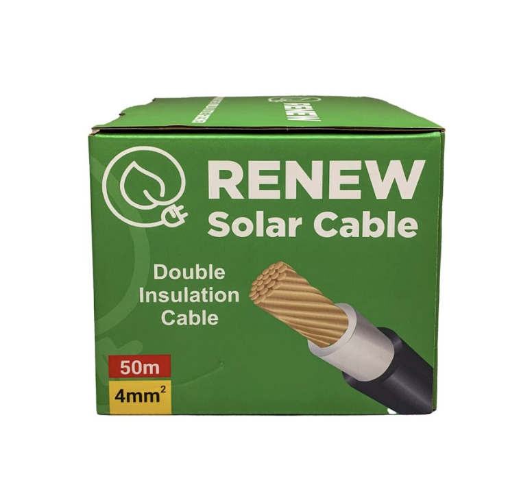 DC Solar PV Cable Single Core 4mm - Black (50M Reel)