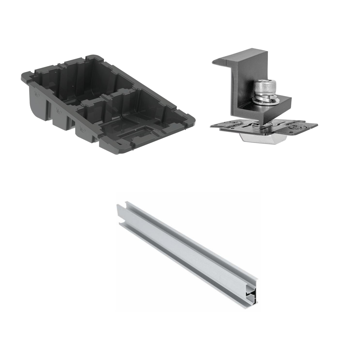 Single Panel Kit for Ground or Flat Roof Mounting (13° Pitch) Fast Tub