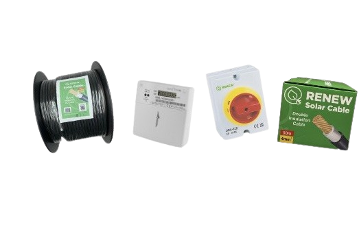 8 Panels in 2 Rows Complete Solar Panel Installation Kit (Flat Roof or Ground Mounting)