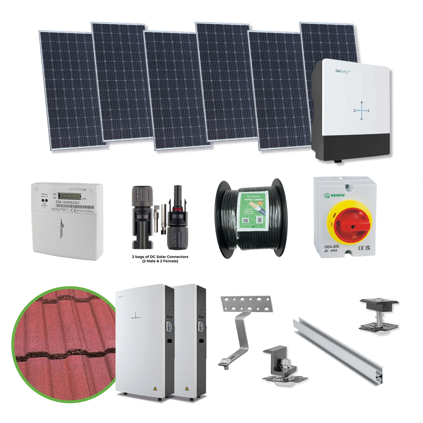 6 Solar Panels & Inverter Bundle