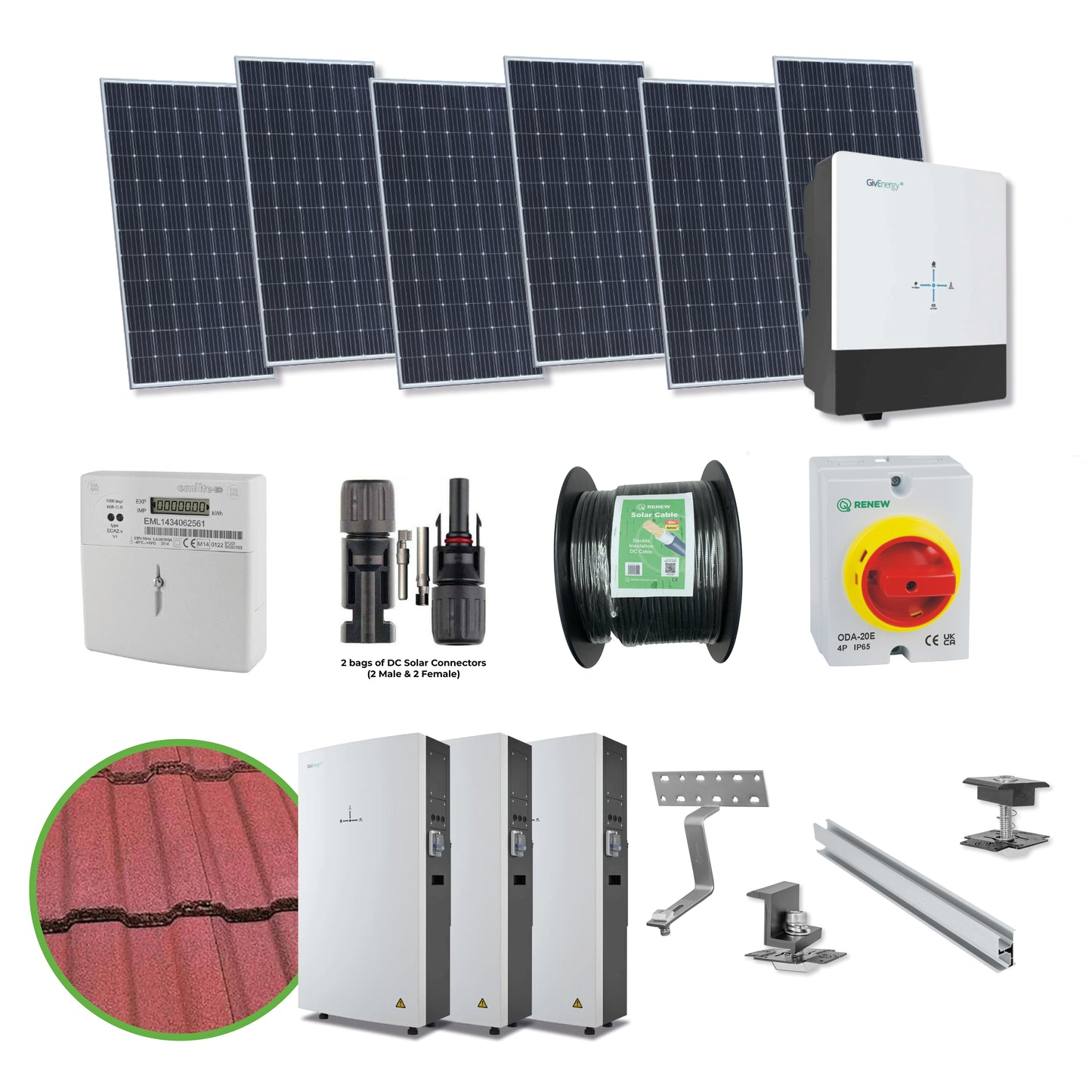 6 Solar Panels & Inverter Bundle
