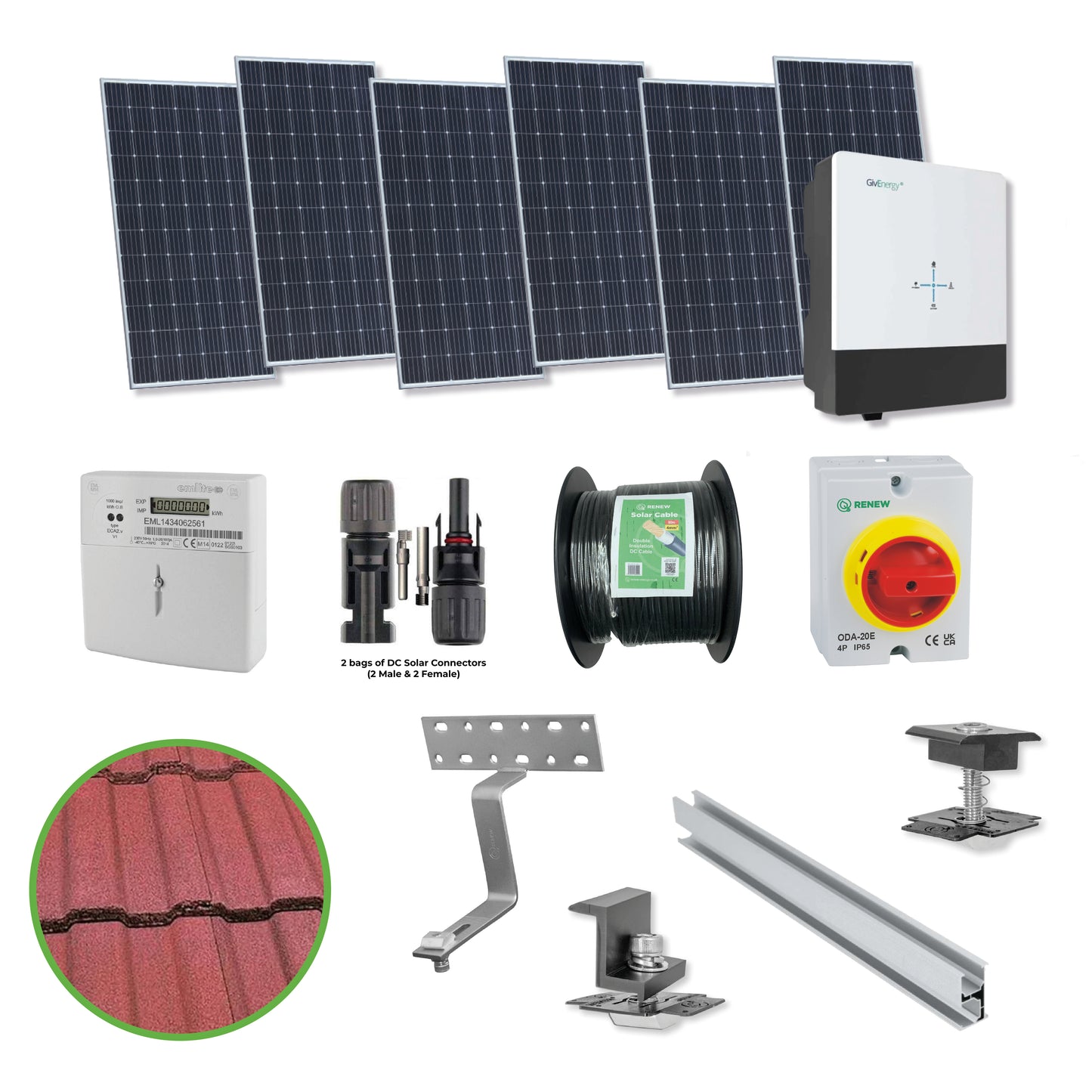 6 Solar Panels & Inverter Bundle