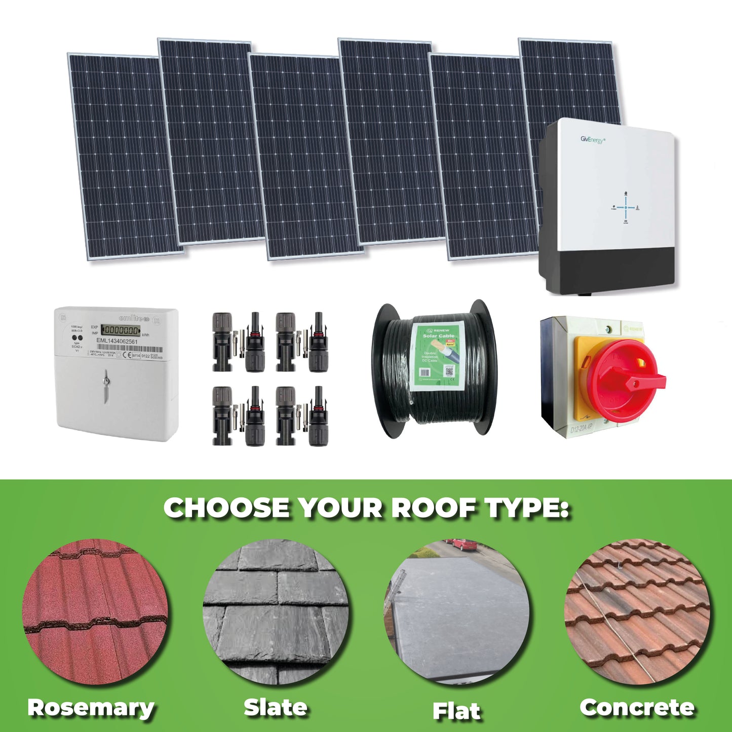 6 Solar Panels & Inverter Bundle