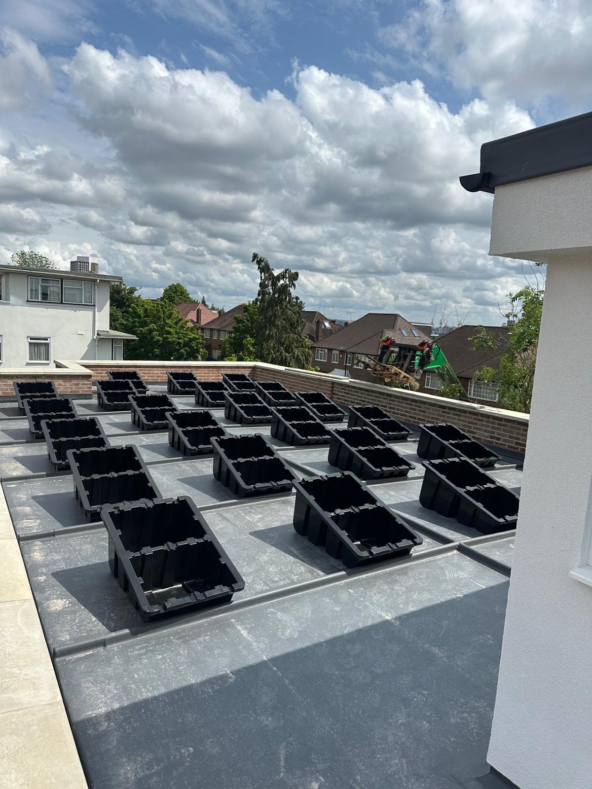Fastensol Plastic Solar Ballast Mounting Tub 18° Tilt For Solar Panels - 1 Pallet (50 units)