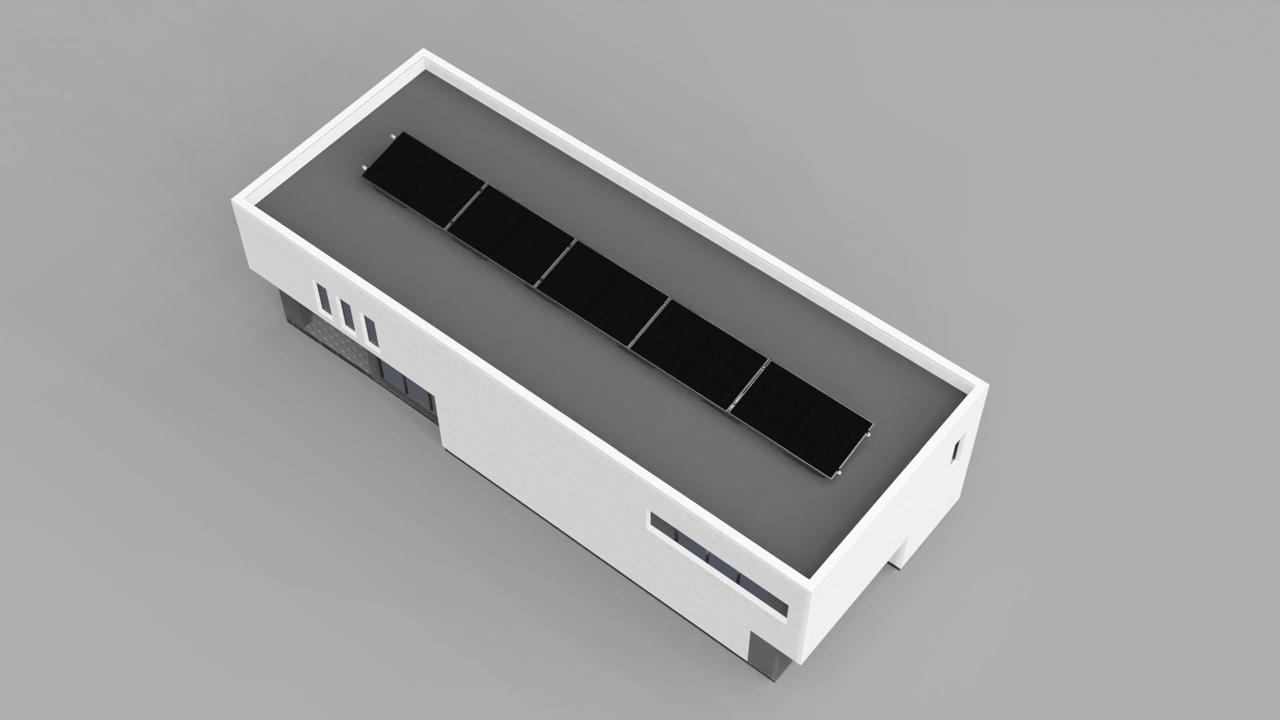 5 Panel Single Row Fast Mounting Kit for Landscape Flat Roof & Ground Installations