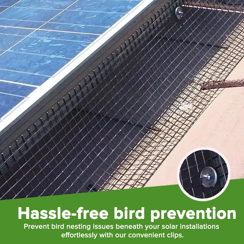 Solar Panel Bird Protection Mesh - 150mm - 30M (FLEXI Roll in Black)