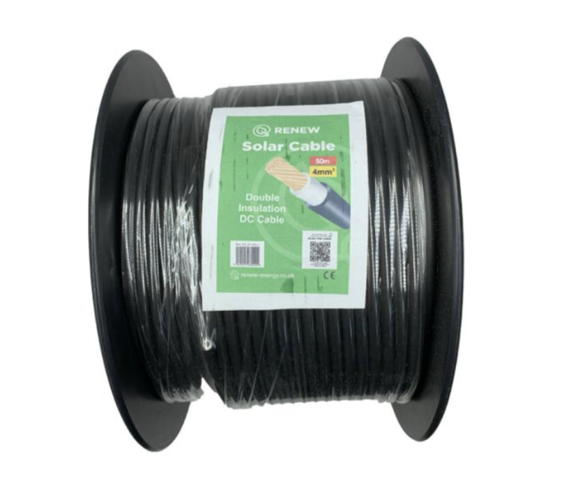 Solar Electrical Install Kit - Featuring 50m x 4mm DC Cable, DC Connectors, Emlite ECA2 Single Phase Meter + 20AMP AC Switch