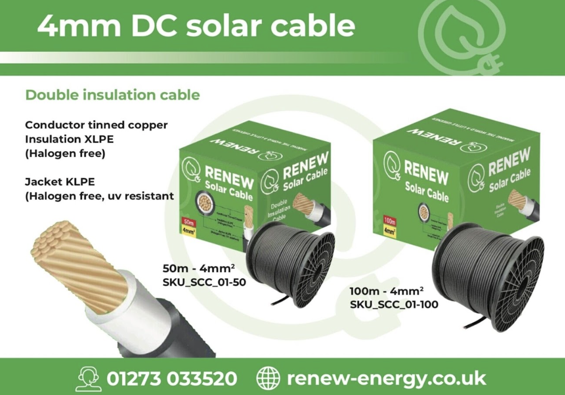 DC solar Cable 4mm - 50M FREE gift