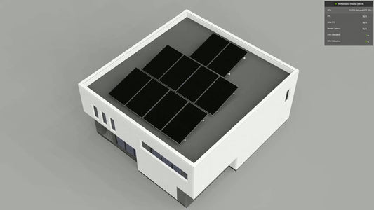 10 Panel in 3 Rows Complete Solar Panel Installation Kit (Flat Roof or Ground Mounting)