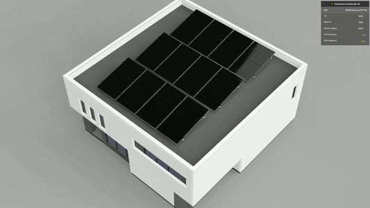 12 Panel in 2 Rows Solar Panel Mounting Kit (Flat Roof or Ground Mounting Portrait)