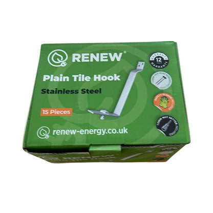Fastensol - Plain Ttile Hooks Portrait (40mm x 15 Pieces)