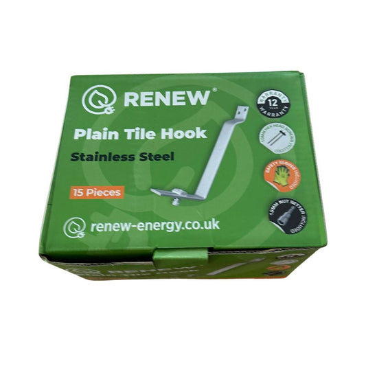 Fastensol - Plain Ttile Hooks Portrait (40mm x 15 Pieces)