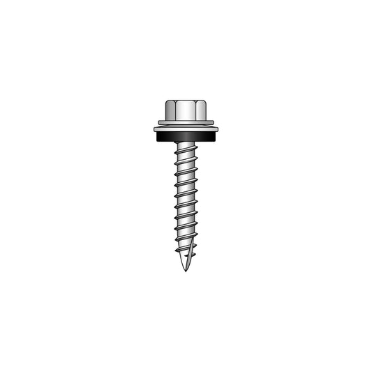 32mm Galvanised Steel Self-Drilling Hexagonal Head Roof Screw (Bag of 100 Pieces)