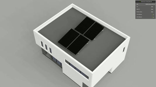 4 Panel in 2 Rows Complete Solar Panel installation Kit (Flat Roof or Ground Mounting)