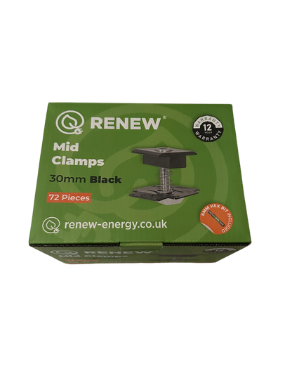 Renew Mid Clamp - 30mm Black (Box of 72 Pieces)
