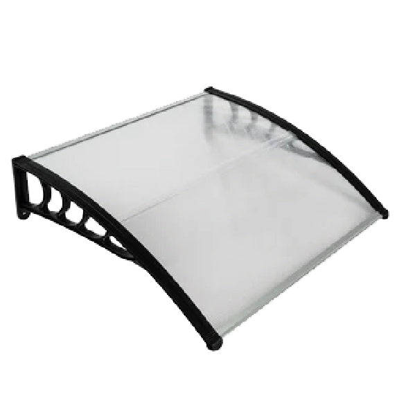 Renew polycarbonate canopy with black curved brackets
