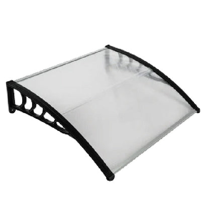 Renew polycarbonate canopy with black curved brackets