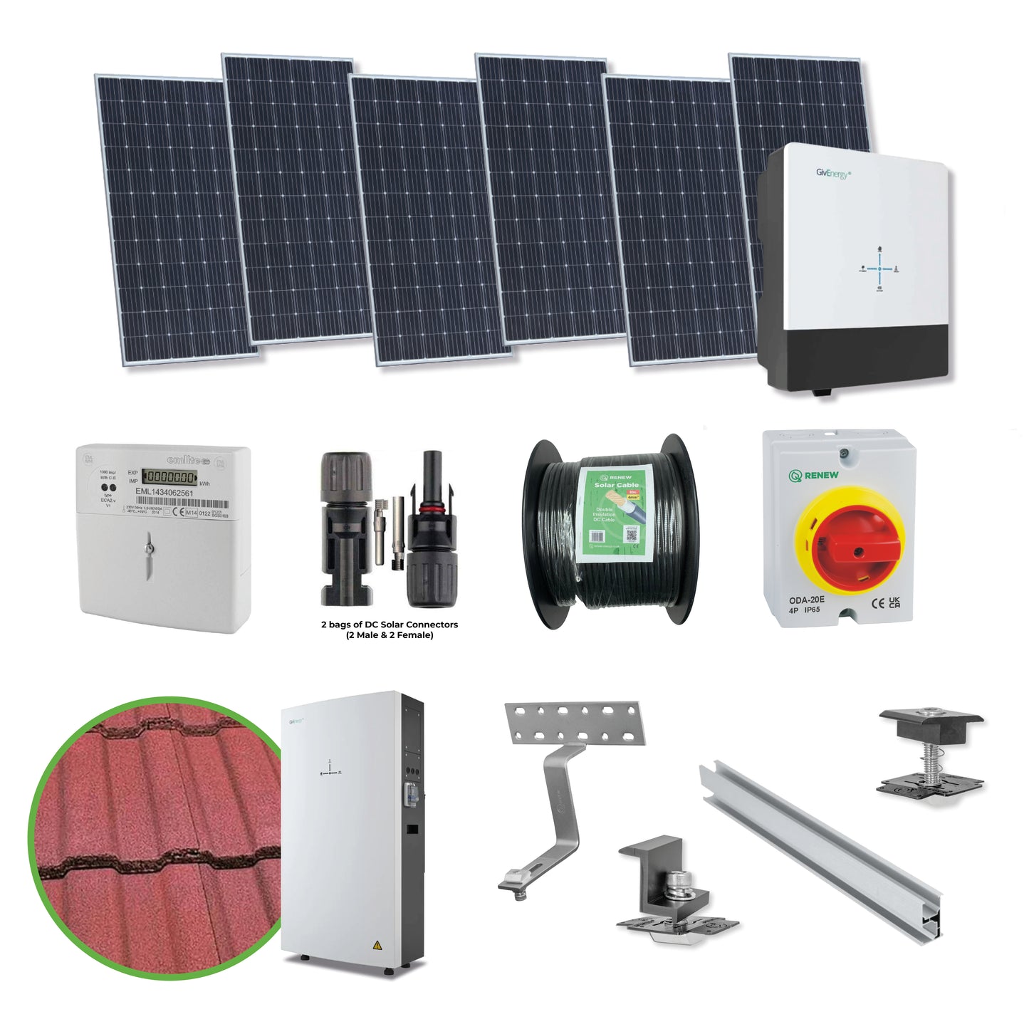 6 Solar Panels & Inverter Bundle