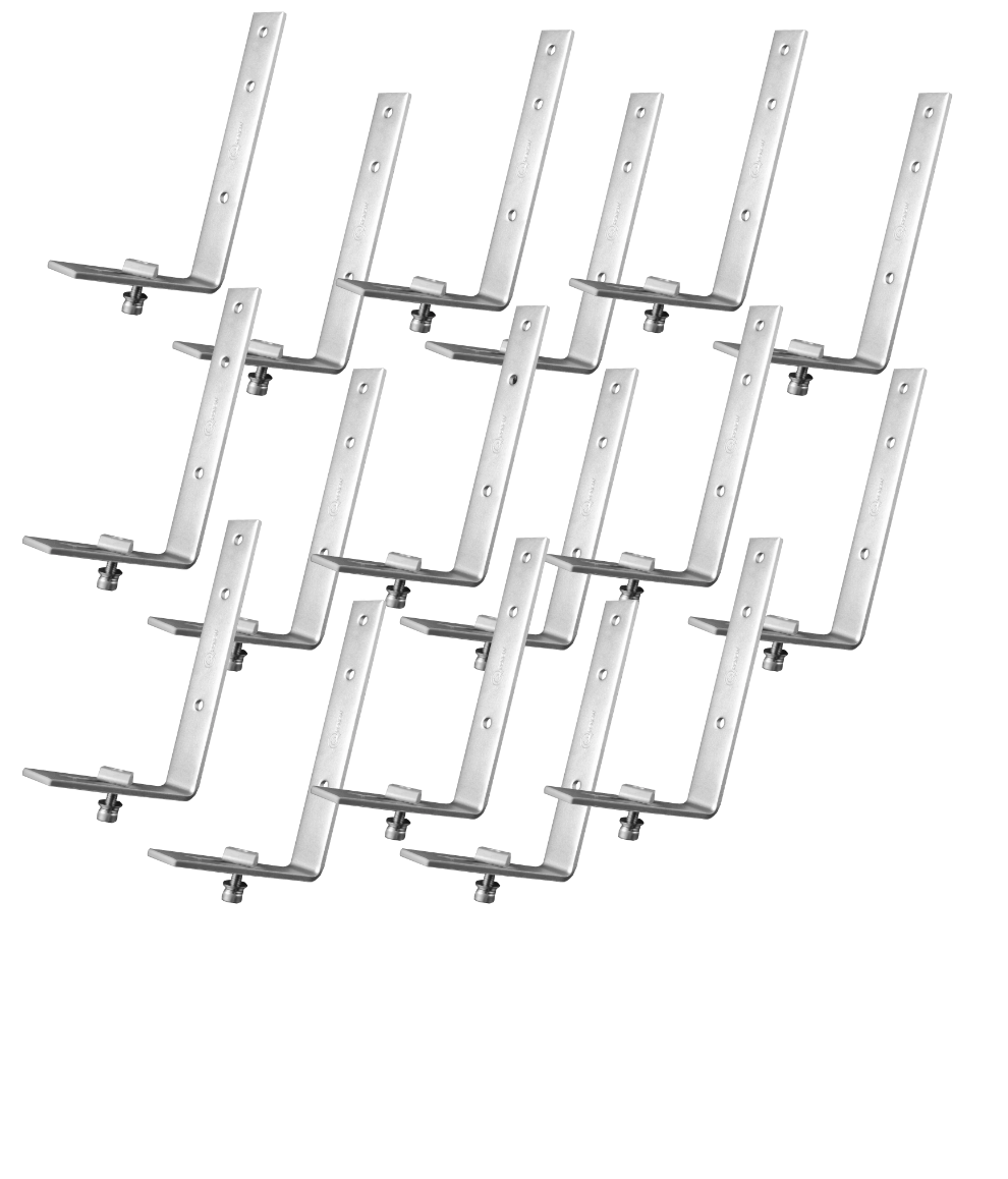 Fastensol Solar Panel Mounting Slate Tile Hooks (Box of 20 Pieces)