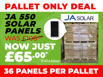 JA Solar 550 - Pallet only deal