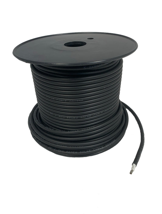 1 Roll Solar 4mm Solar PV Cable Single Core Black 100M Reel