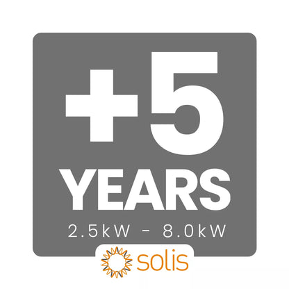 Solis 5yr Warranty Extension (Total 10yrs) (2.5 to 8.0kW)